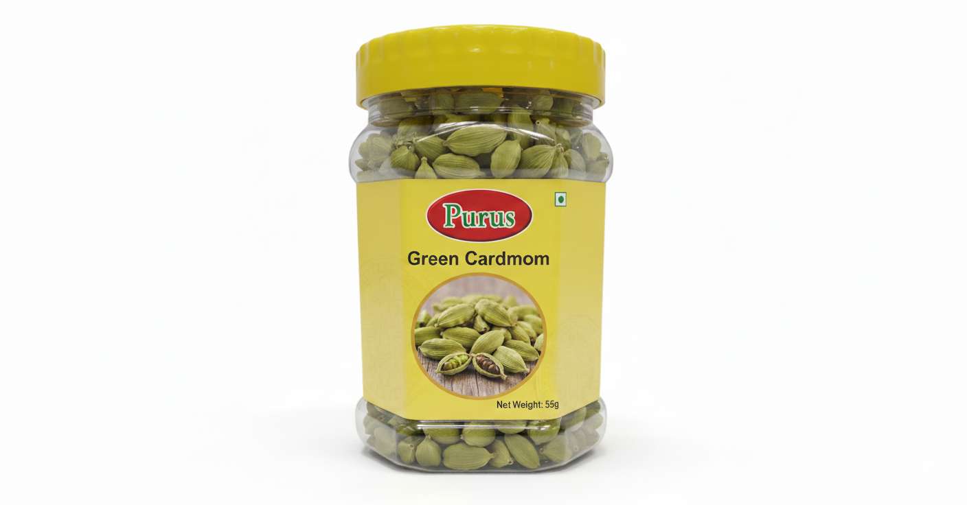 Green Cardamom Pods - Premium Whole Spices PFA Certified from Purus Foods
